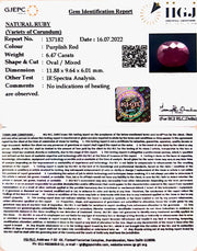 6.47/CT Natural Mozambique Ruby with Govt. Lab Certificate-(12210)